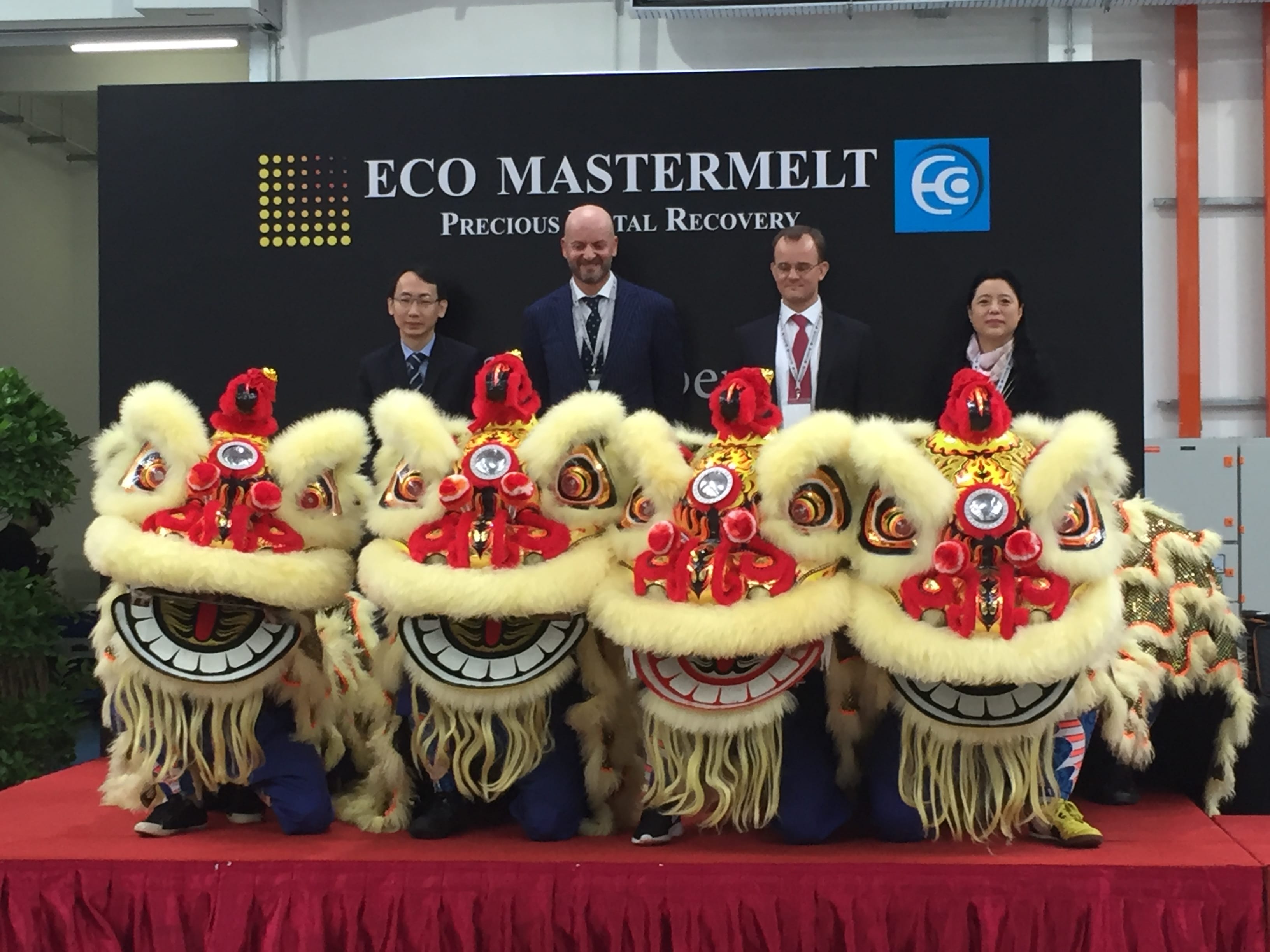 ‘Lion’ dancers perform at the opening ceremony of ECO Mastermelt’s new Singapore plant!