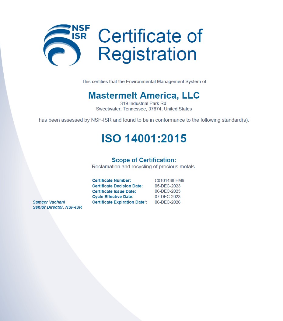 America – ISO 14001 Environmental C0101438-EM6