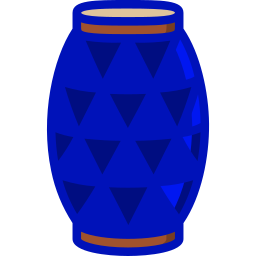 Blue packing drum