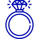 diamond-ring icon in blue