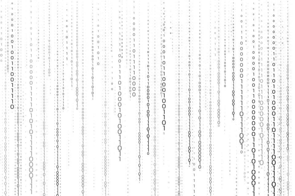 streaming of binary code numbers technology background