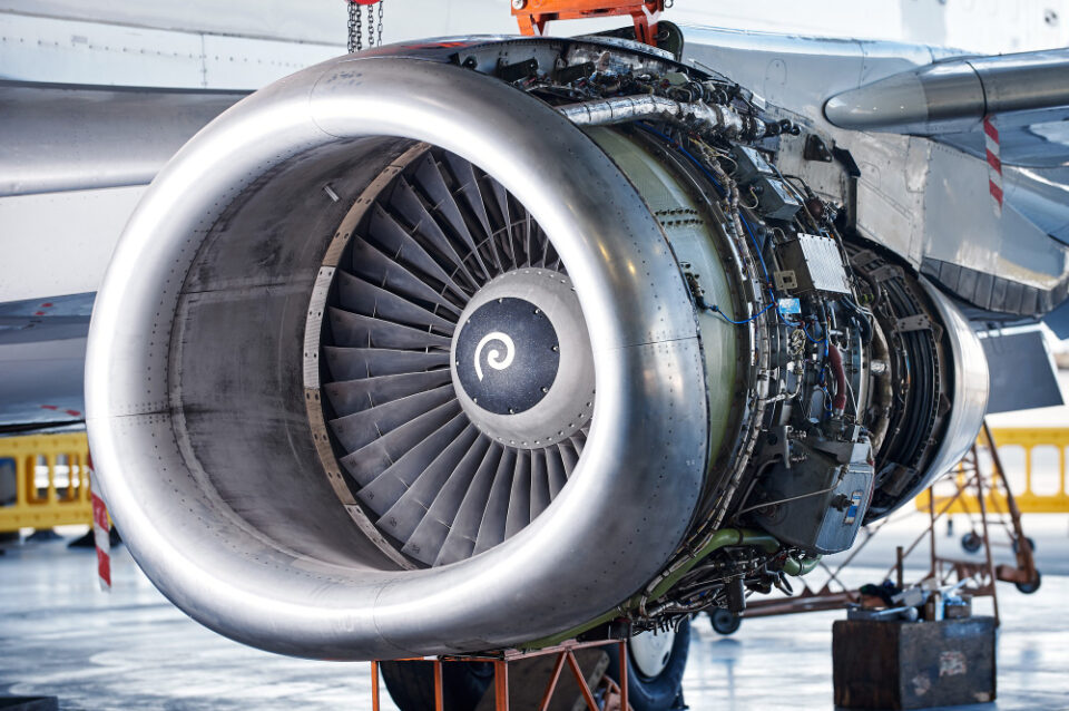 aircraft-engine-servicing-opened-panels-large-engine-parked-aircraft-nobody